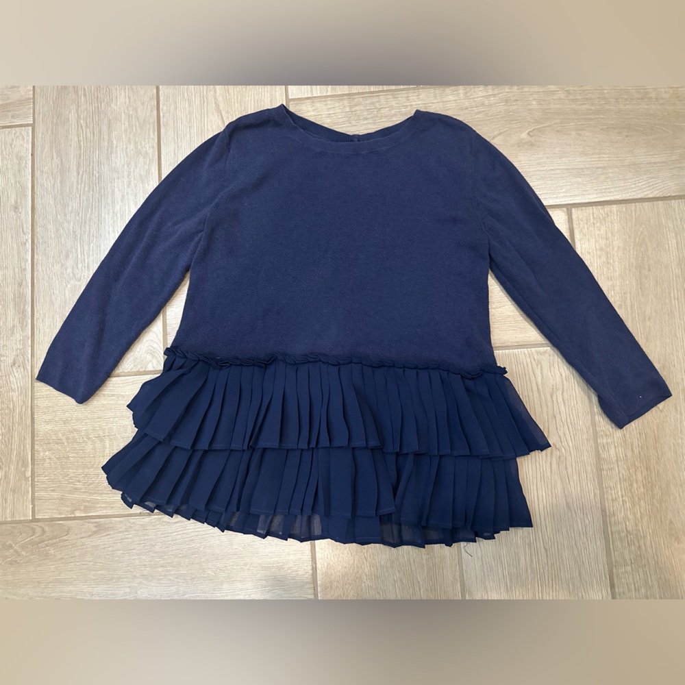 2/$10 or 3/$12 ❤️ Halogen blue long sleeve peplum sweater button back size small